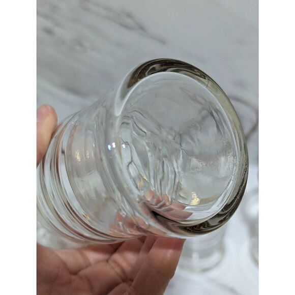 Anchor Hocking 1940's Gold Trim set of 10 Hour Glass 10oz Drinkware - Picture 3 of 8